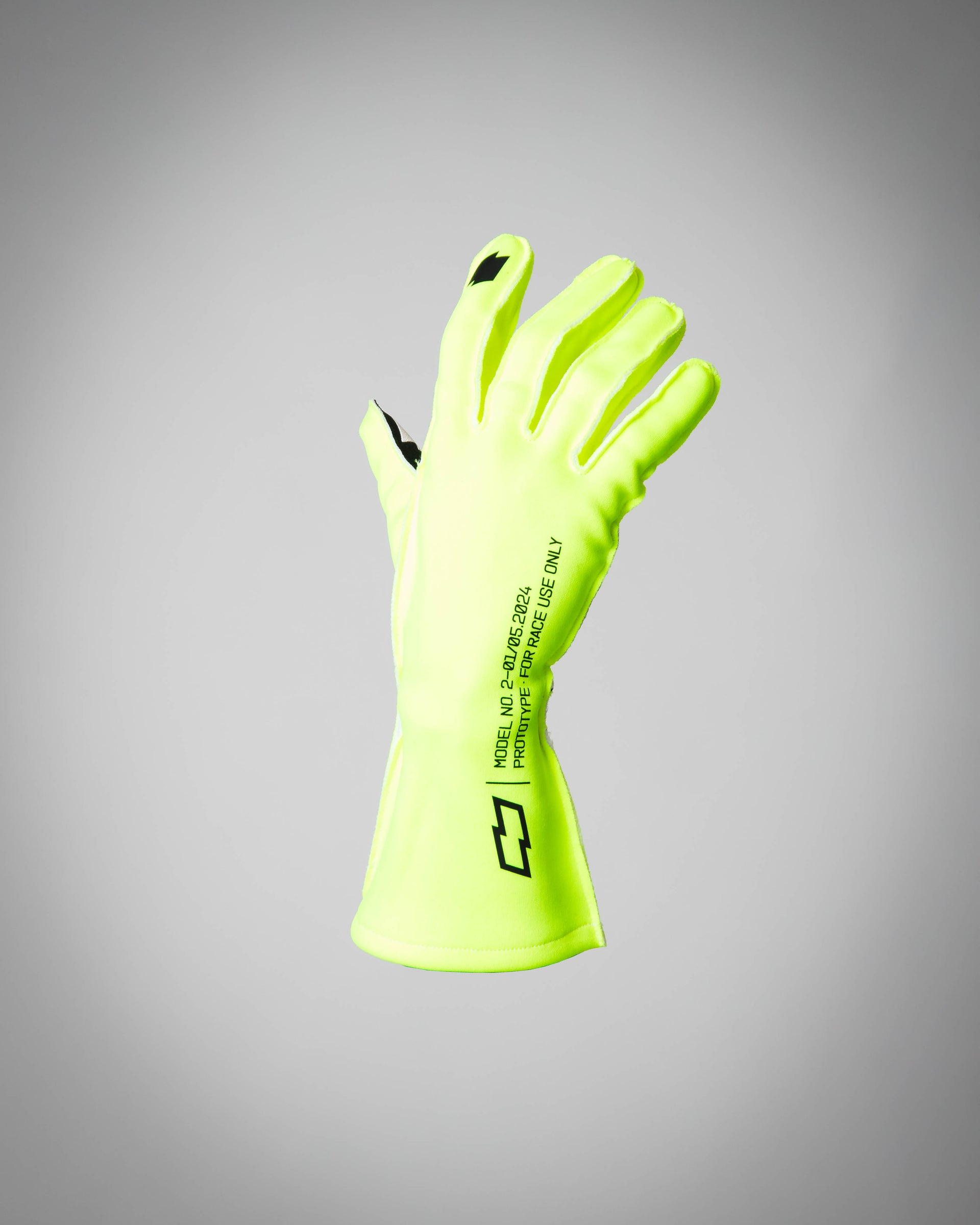 OFFSET Sport Fluro Yellow Race Glove - Front View