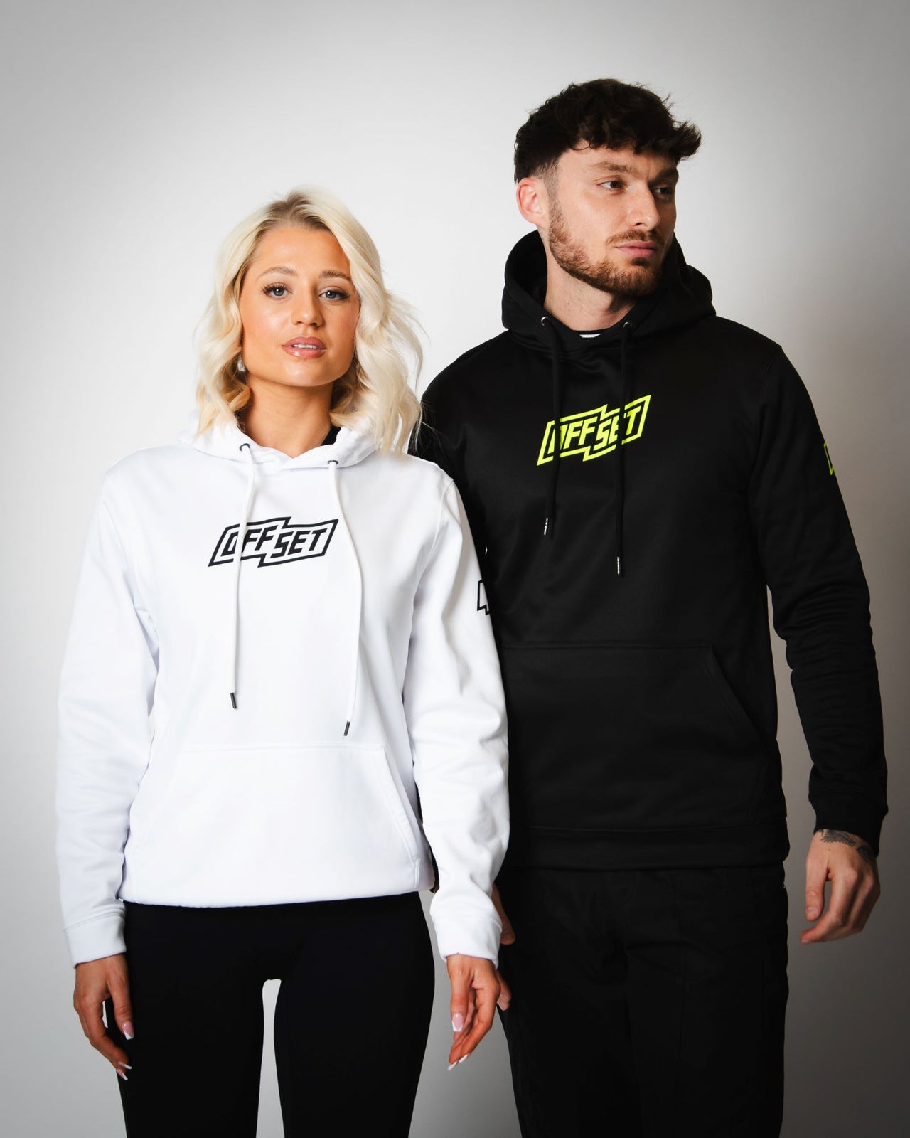OFFSET Sport Hoodies in Black and White