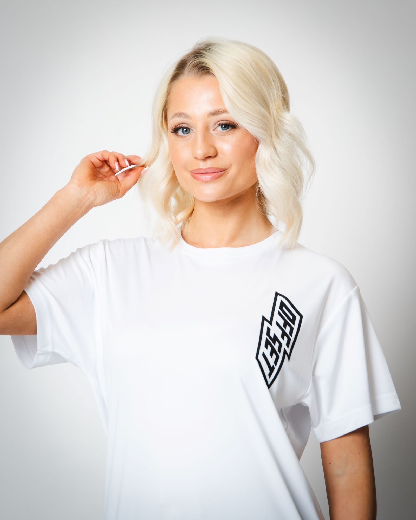 OFFSET Sport White Tshirt worn by model
