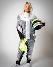 Wearing OFFSET Sport Senza waterproof rain suit