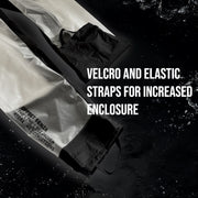 Velcro and elastic straps for increased enclosure on the race suits from OFFSET Sport