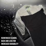 Reinforced Elbows, back and legs for increased durability