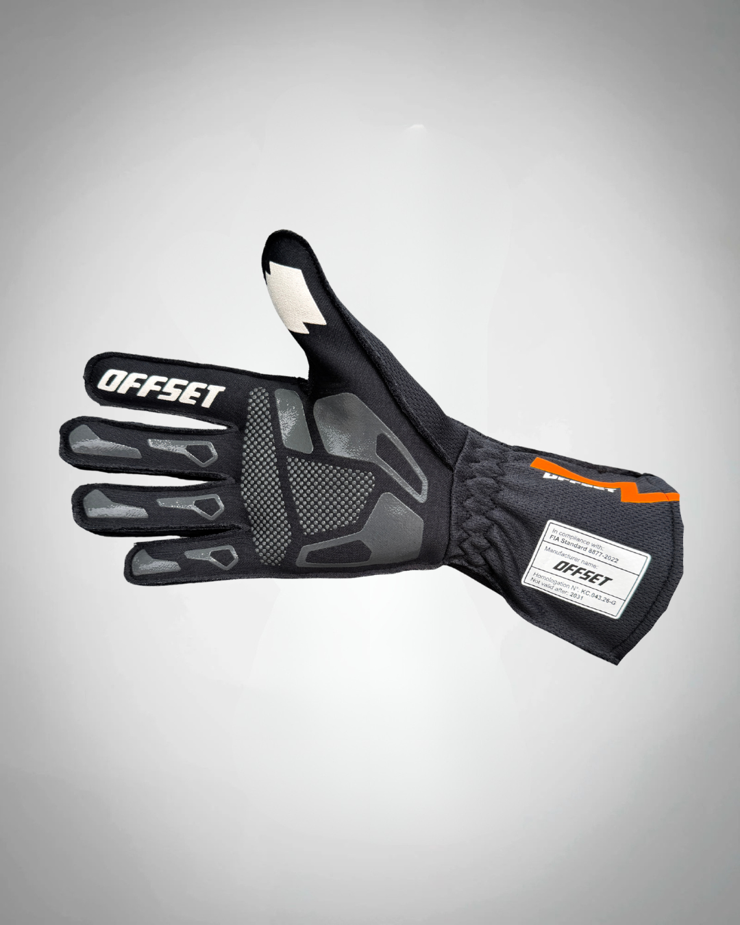 OFFSET CONCEPT FIA Gloves - Black and Orange